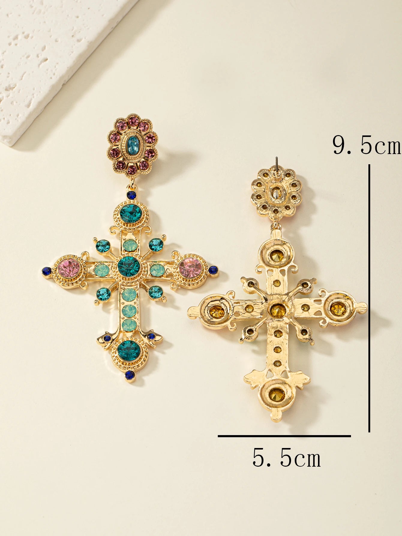 DAZZLING CROSS EARRINGS