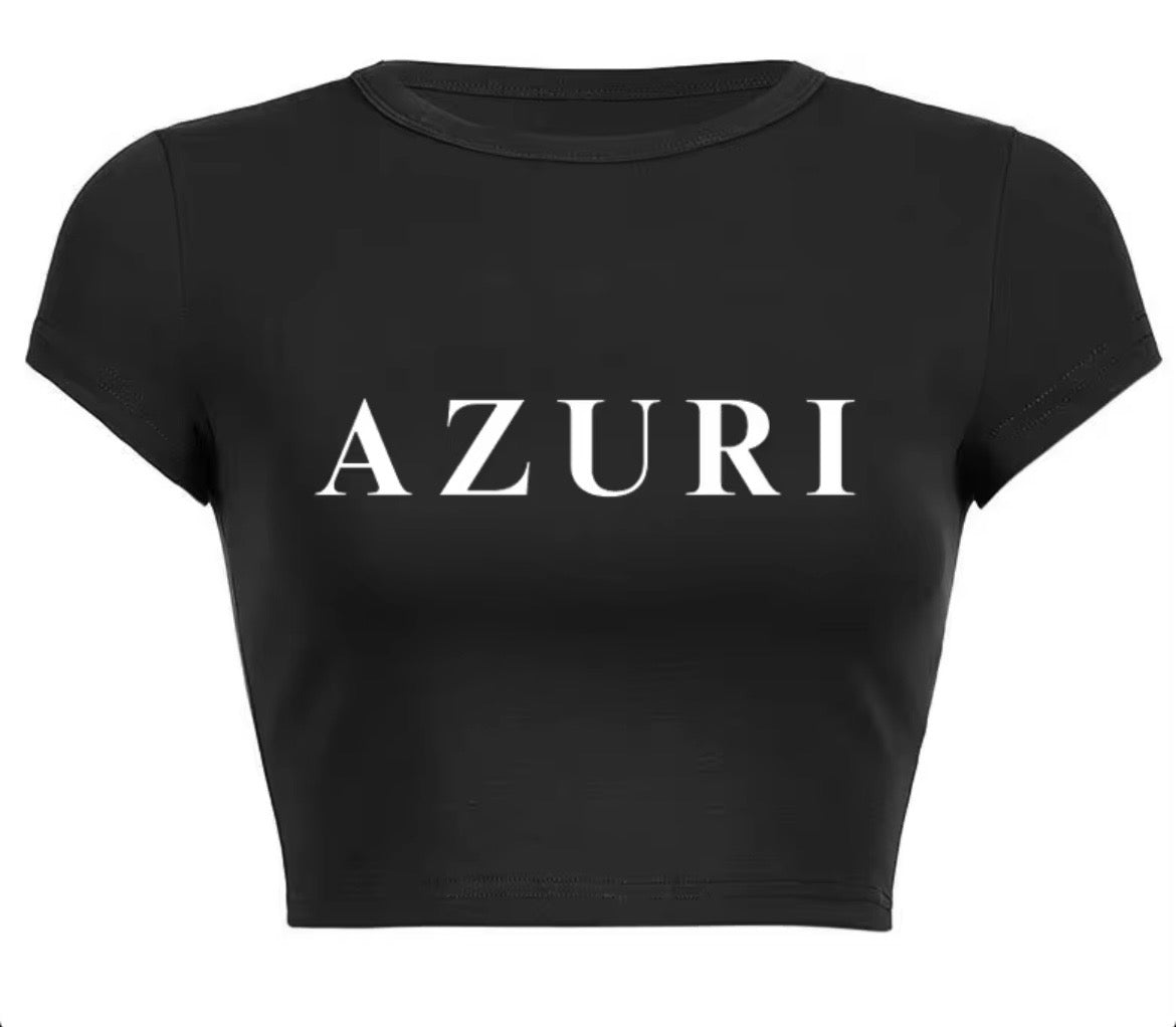 BLACK AND WHITE AZURI CROP TOP