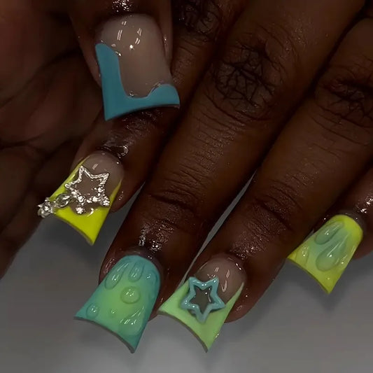 24 pc set 3D DESIGNER FRENCH DUCK SHAPE NAILS