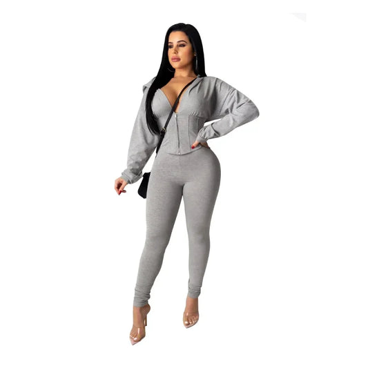 CORSET CARDIGAN MATCHING SET