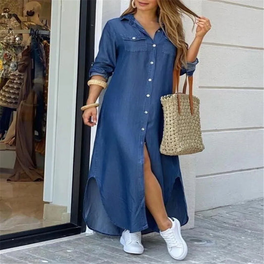 LOOSE BAYSIDE JEAN DRESS