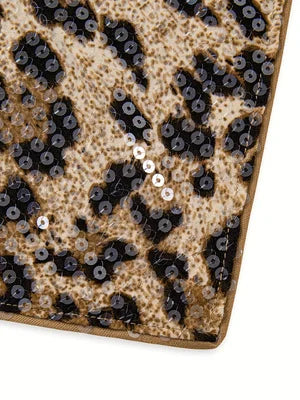 LEOPARD SEQUIN HALTER