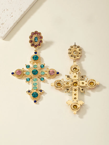 DAZZLING CROSS EARRINGS