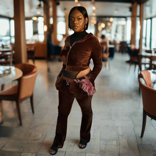 AZURI VELOUR 2 PIECE SET