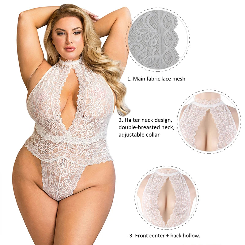 COME HERE DEAR PLUS CURVY LINGERIE JUMPSUIT