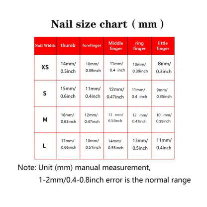 10 PC Shimmer Long Press On nails