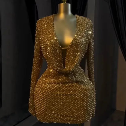GOLD  PEARL DRESS