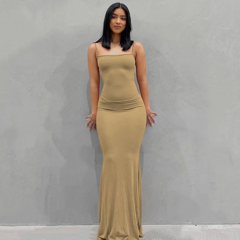 Casual Trumpet Maxi Dress