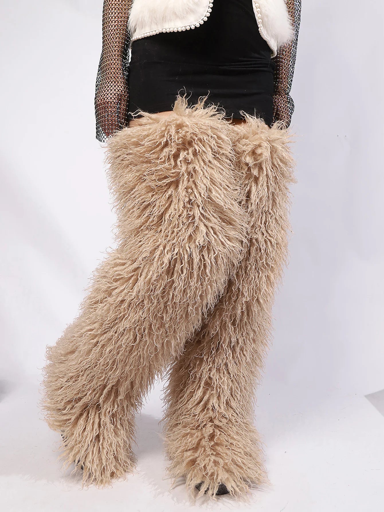 THIGH HIGH MONGOLIAN BOOTS