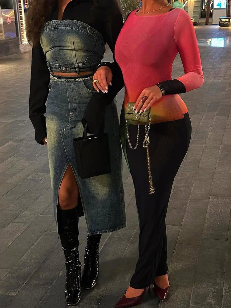 LOVE GAME MESH DRESS