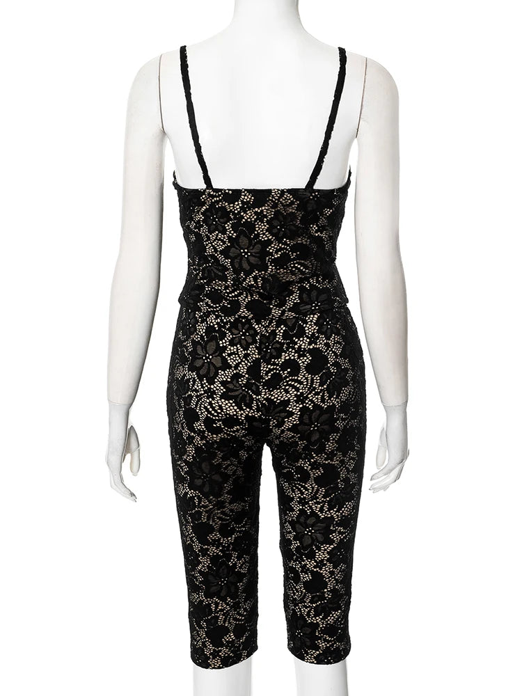 MESH LACE 2 PC PANTS SET