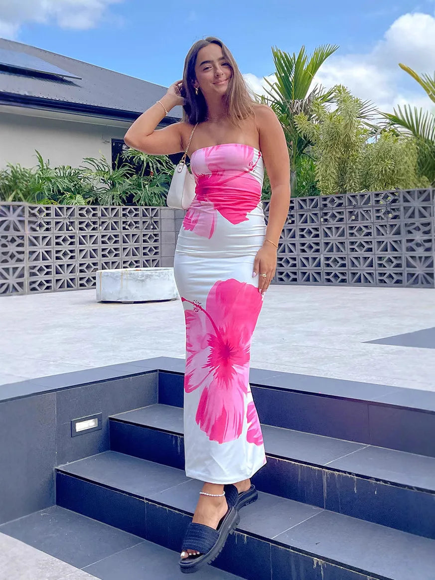 STRAPLESS SPRING DRESS