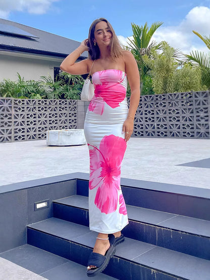 STRAPLESS SPRING DRESS
