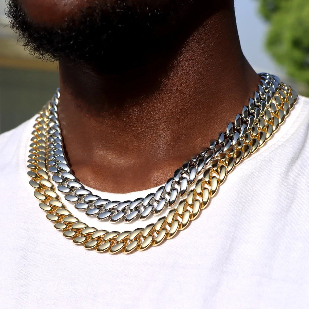 PLATINUM CUBAN LINK MENS NECKLACE