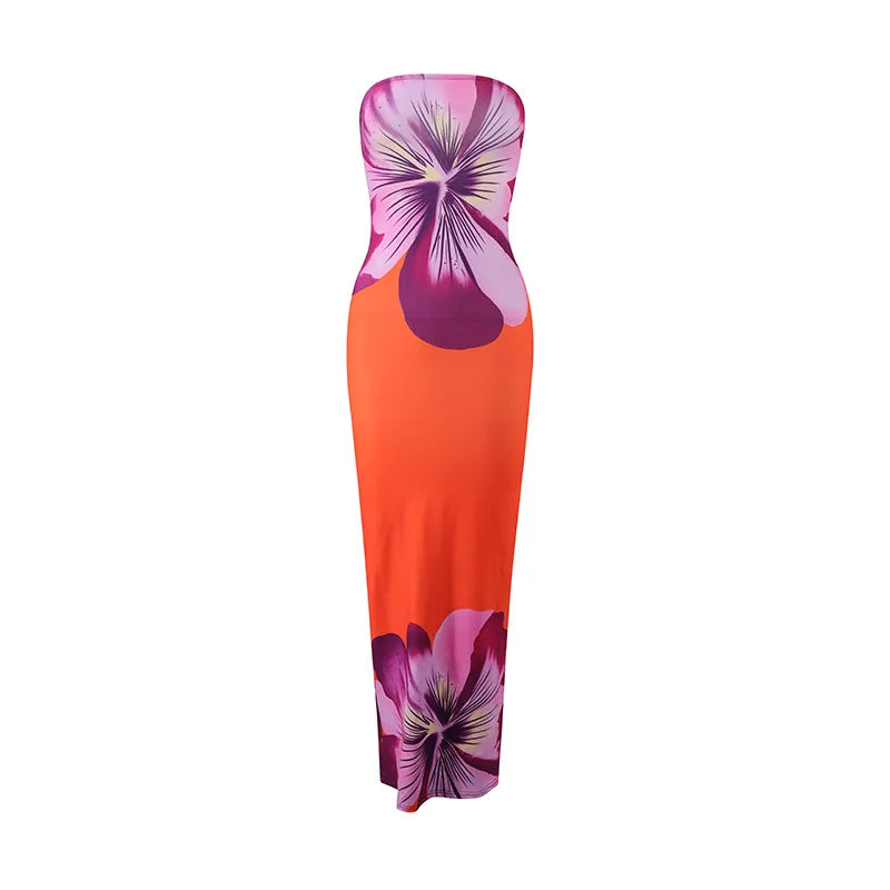 STRAPLESS SPRING DRESS