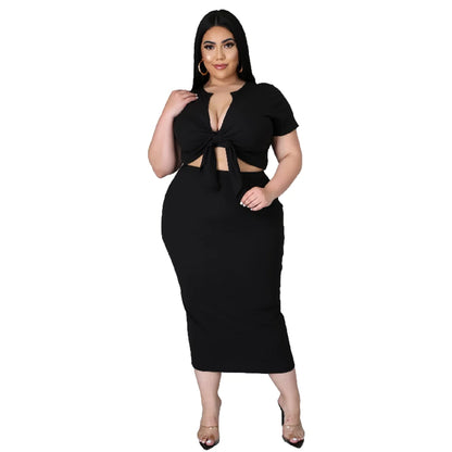 HOT TOPIC 2 PC PLUS CURVY SKIRT SET