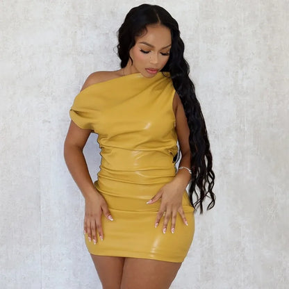 MIAM NIGHTS PATENT DRESS