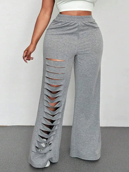 NEXT LEVEL DISTRESSED PLUS CURVY LEGGINGS