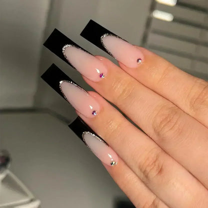 24 PCS SHIMMER LONG LUXURY PRESS ON NAILS