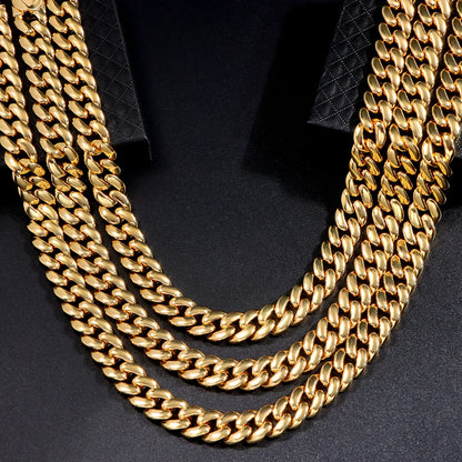 PLATINUM CUBAN LINK MENS NECKLACE