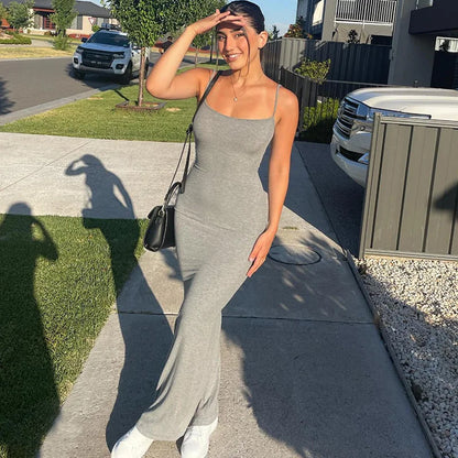 Casual Trumpet Maxi Dress