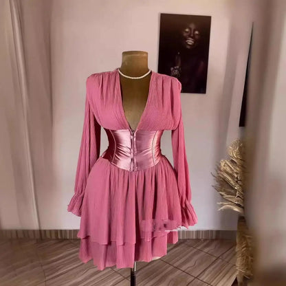 ELEGANT PATCHWORK DRESS