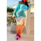 PLUS CURVY RUCHED MULTICOLOR DRESS