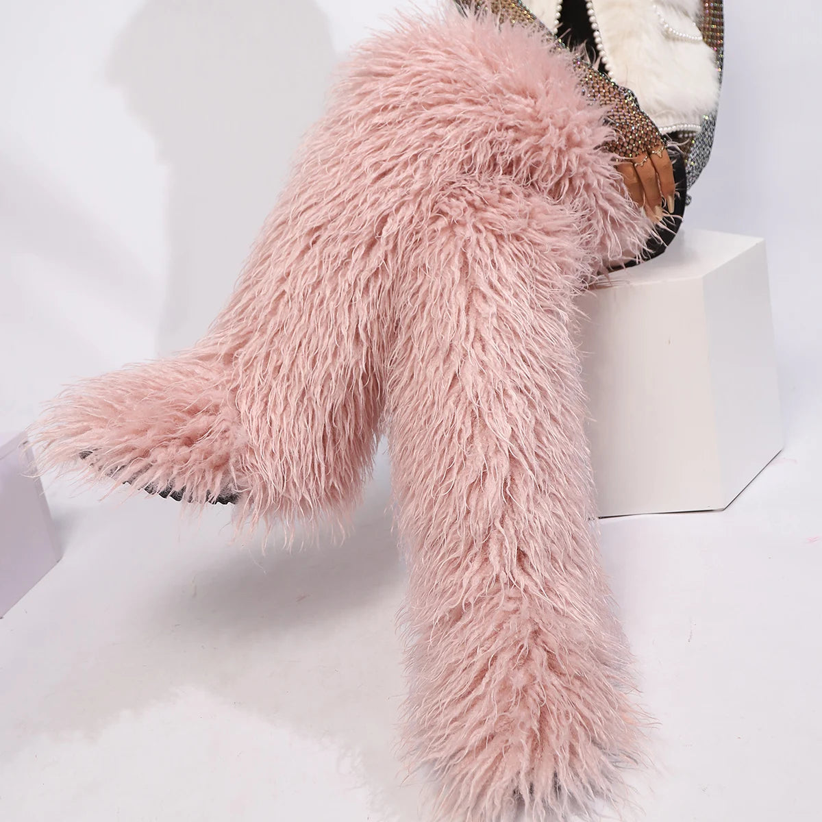 THIGH HIGH MONGOLIAN BOOTS
