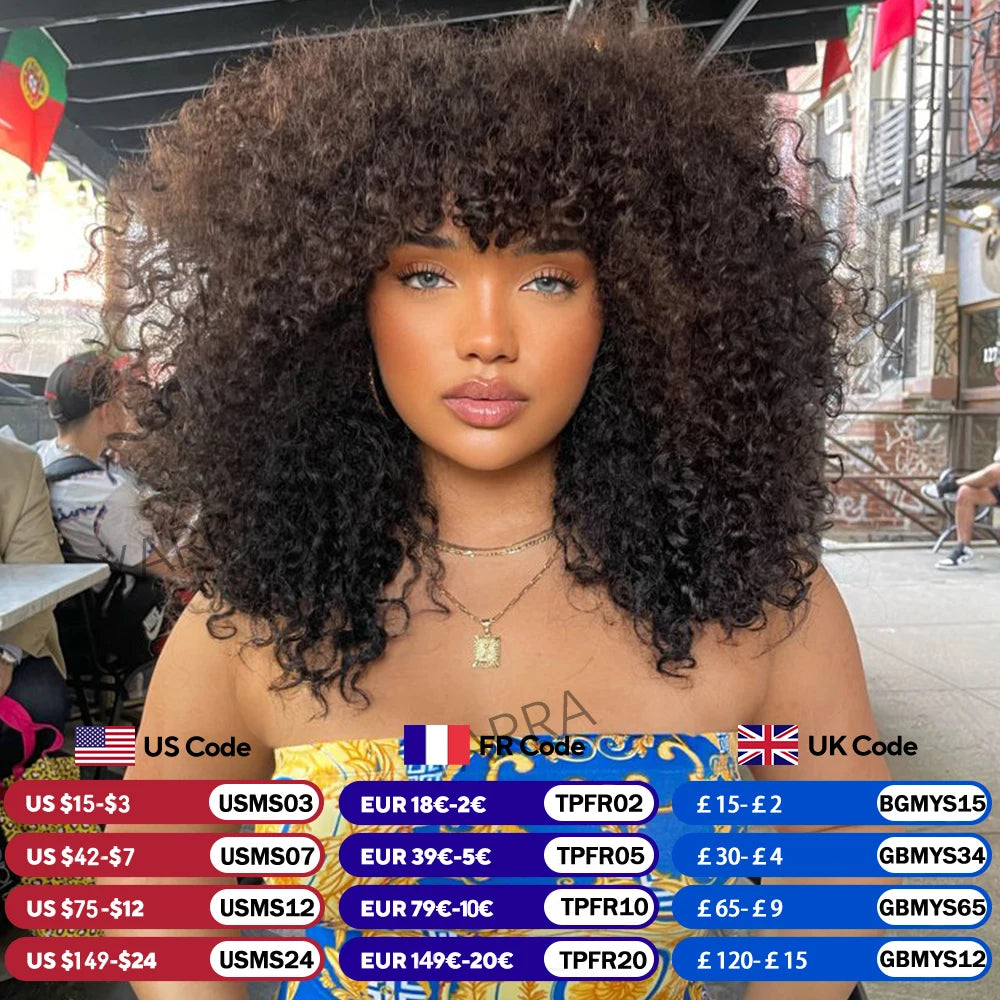 AFRO KINKY UNIT WITH BANGS