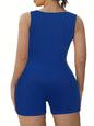 PLUS CURVY RIBBED YOGA JUMPSUIT