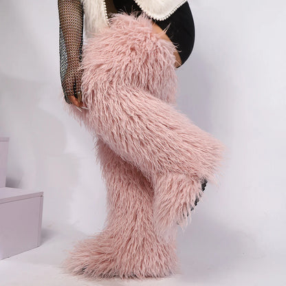 THIGH HIGH MONGOLIAN BOOTS