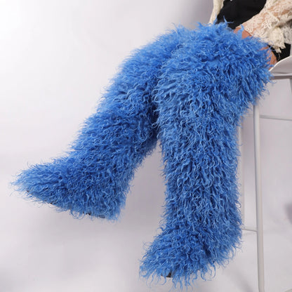 THIGH HIGH MONGOLIAN BOOTS