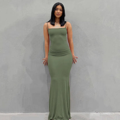 Casual Trumpet Maxi Dress