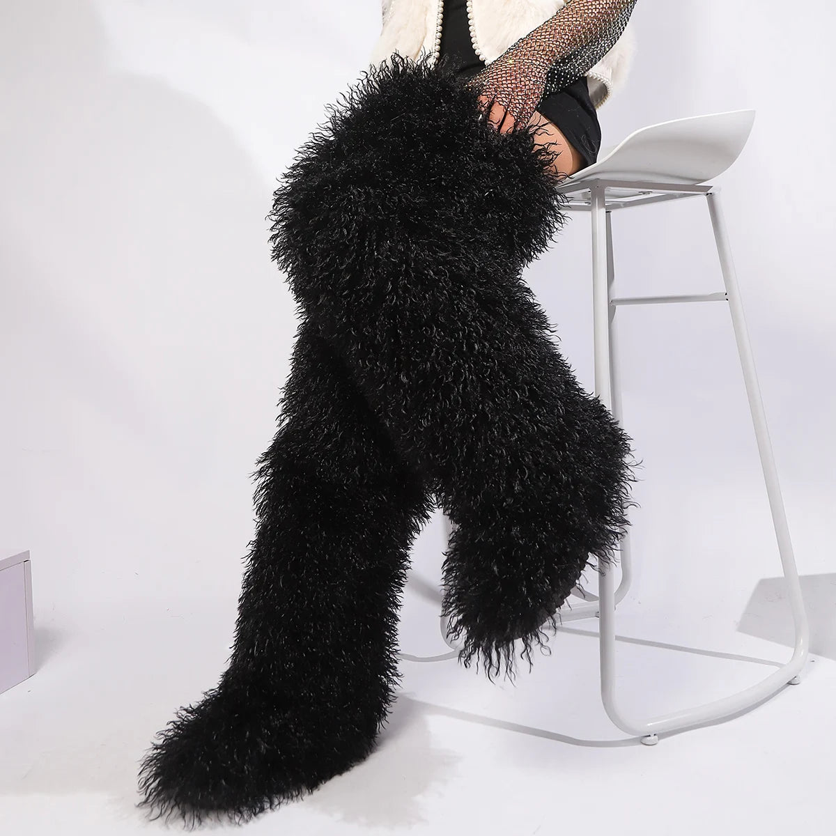THIGH HIGH MONGOLIAN BOOTS