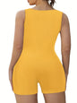 PLUS CURVY RIBBED YOGA JUMPSUIT