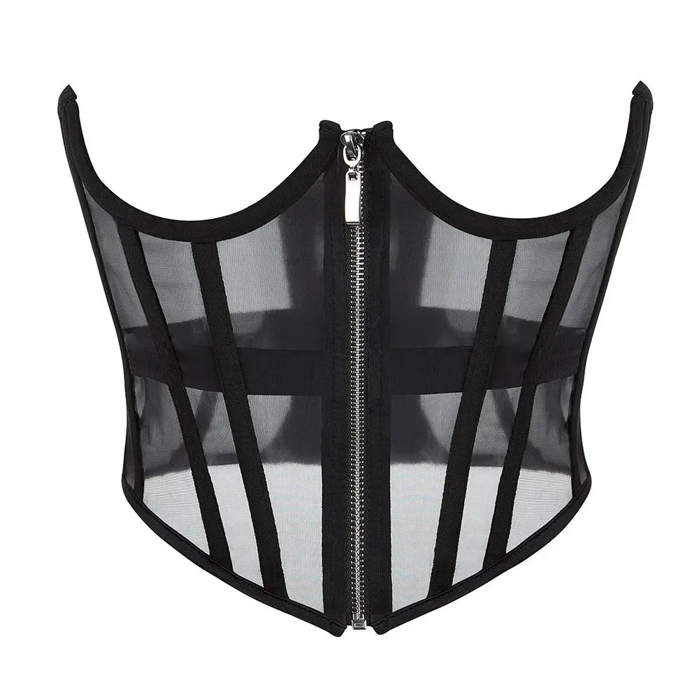 SEXY BONE MESH CORSET