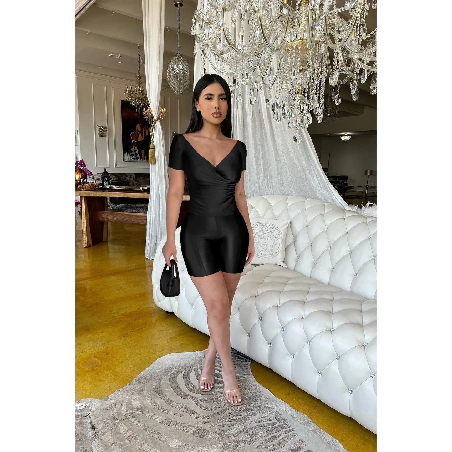 SHEER SATIN 2 PIECE SET