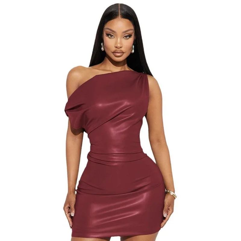 MIAM NIGHTS PATENT DRESS