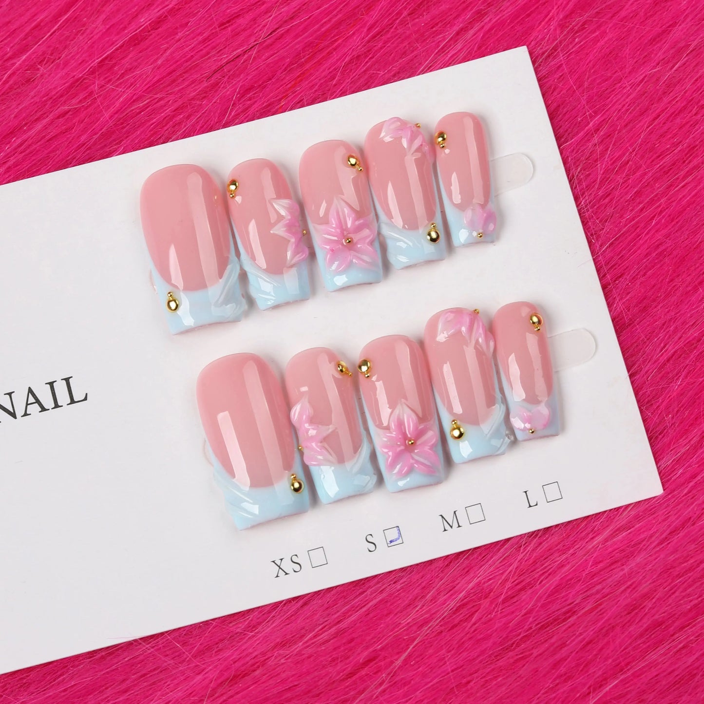 KINGDOM FLOWER LUX PRESS ON NAIL SET