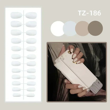24 PCS SHIMMER LONG LUXURY PRESS ON NAILS