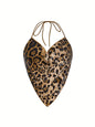 LEOPARD SEQUIN HALTER