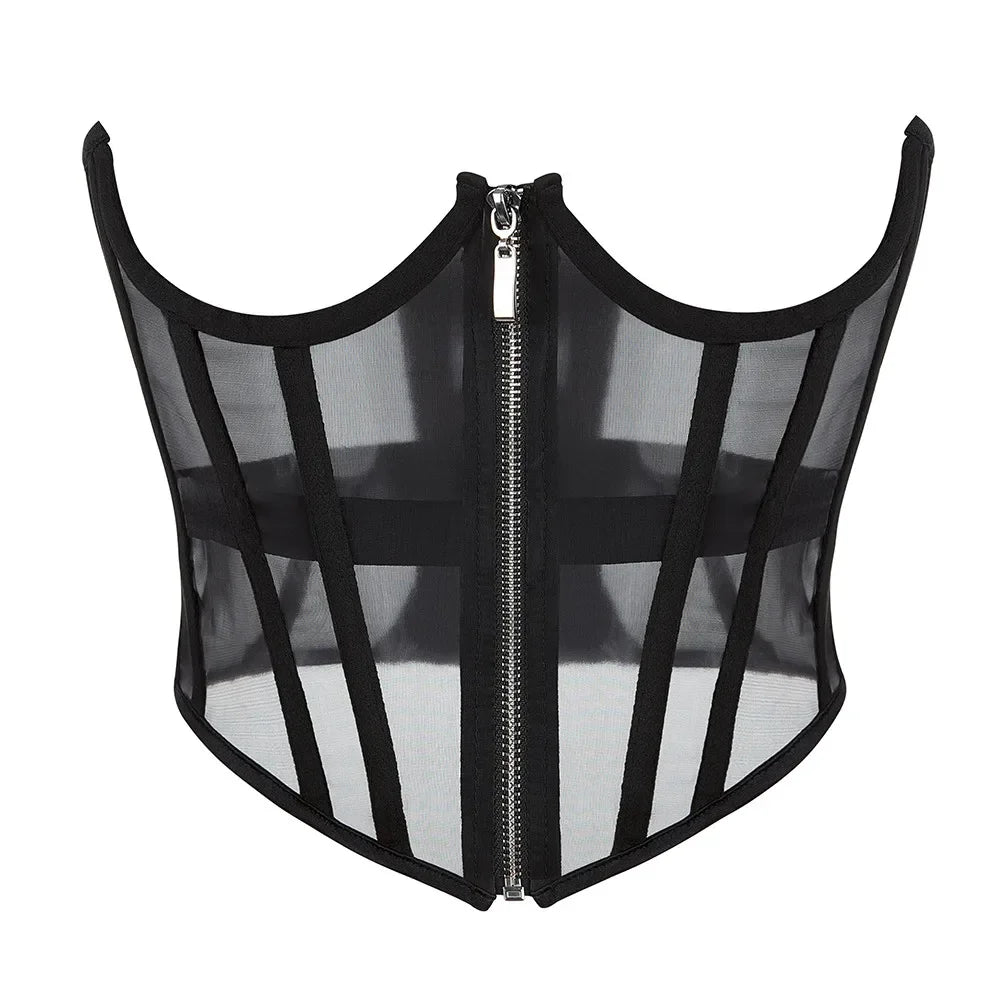 SEXY BONE MESH CORSET