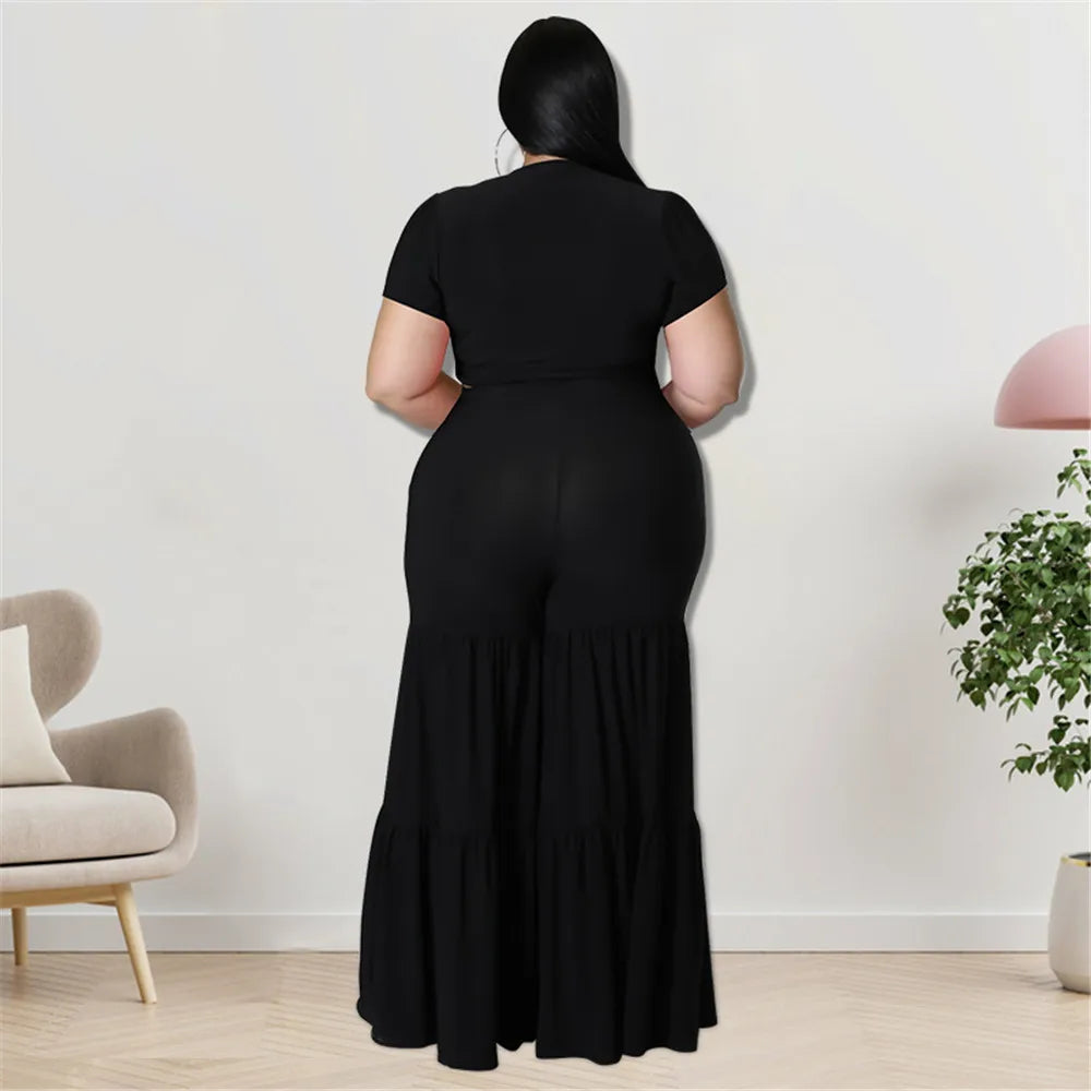 OWN THE ROOM FLARED PANTS CURVY PLUS SET
