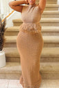 PLUS CURVY KHAKI SUNDRESS