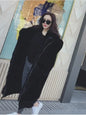 Women's Hooded Faux Fur Coat Mid Length Coats Loose Plush Thickening Warm Casual Fashion Autumn Winter New