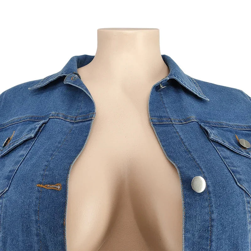 PLUS CURVY DENIM SET