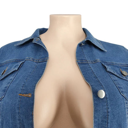 PLUS CURVY DENIM SET