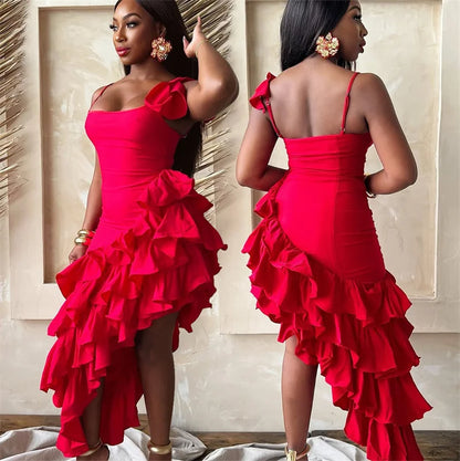 BODYCON TIERED RUFFLE DRESS