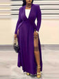 PLUS CURVY SPLIT BODEGA DRESS
