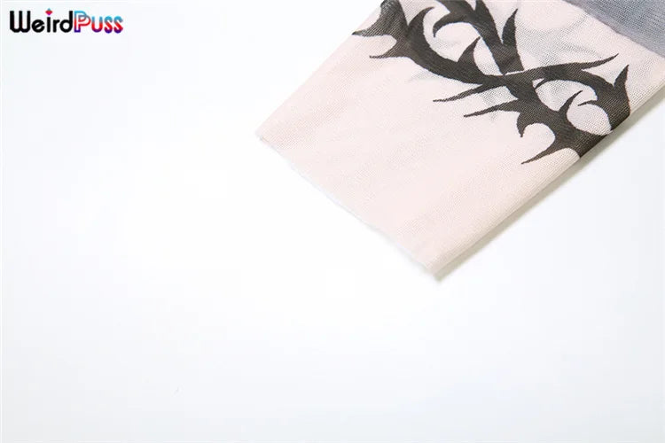 CLASSIC DRAGON PRINT MESH 2 PC SET